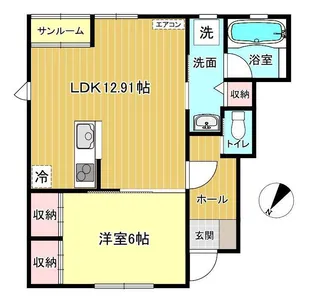 EPISODE B棟【1階】の間取り