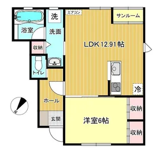 EPISODE B棟【1階】の間取り