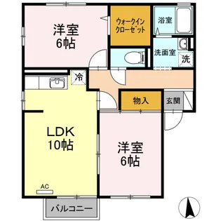 サンステージ八橋【1階】の間取り
