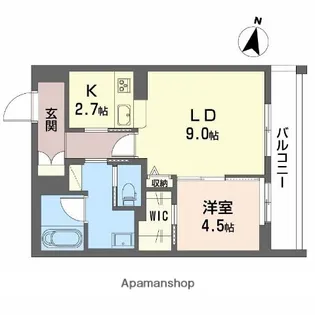 フォルビート八橋【2階】の間取り