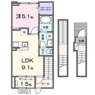 レガリア駅東【3階】の間取り