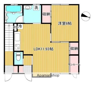 ヴィレッジ仁井田A【1階】の間取り