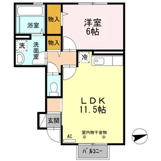 ウェストパレス2【1階】の間取り