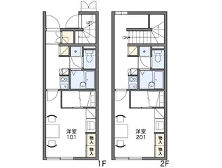 レオパレスまつかぜ【110号室】の間取り