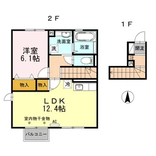 ウィット富樫【2階】の間取り