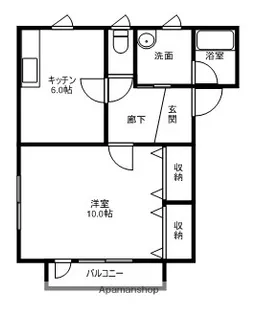 フラットN【201号室】の間取り