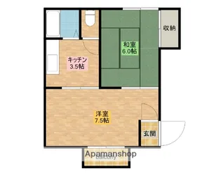 アーバンハウスB【108号室】の間取り