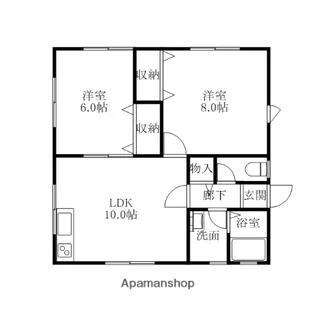 秋田県南秋田郡八郎潟町小池字岡本下台【一戸建】の間取り