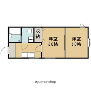 ドリーム・ハウス【1D号室】の間取り