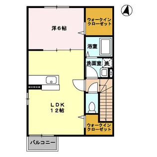 ロイヤルスクエア A【2階】の間取り