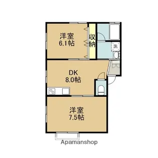 サンパレス砂丘【A号室】の間取り