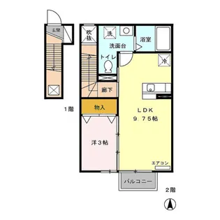 セジュール雄【2階】の間取り