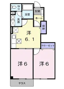 パークヒルズ【1階】の間取り