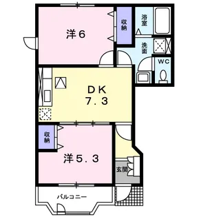 レフィナードⅠ【1階】の間取り