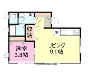 オワザンス B【102号室】の間取り