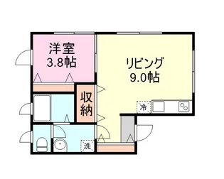 オワザンス B【202号室】の間取り