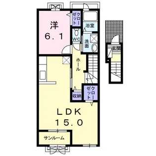 クロワール【2階】の間取り