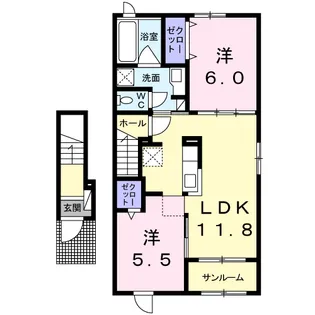 メルカインド【2階】の間取り