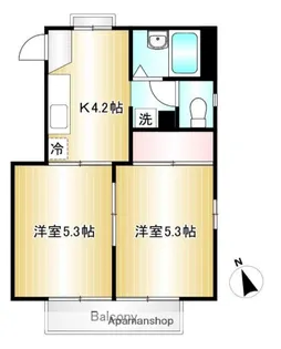 フレグランス緑丘B【2階】の間取り