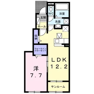 アクア ヒルズ【1階】の間取り