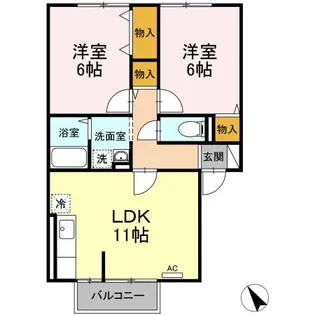 ウィルオルメ【2階】の間取り