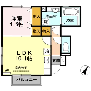 メルヴェーユ青山 A【1階】の間取り
