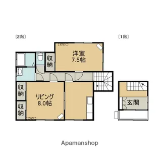 秋田県秋田市飯島鼠田2丁目【一戸建】の間取り