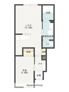 AMA ST【101号室】の間取り