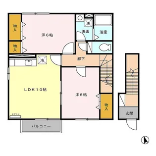 ローズコート船越【2階】の間取り