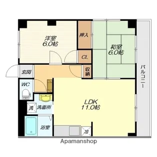 宮ハウスⅡ【201号室】の間取り
