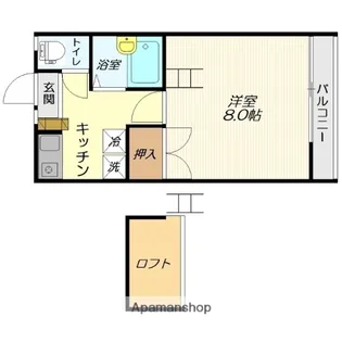 モンマルトルA12【102号室】の間取り