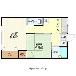 第二コーポ蔵王【C号室】の間取り