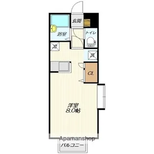 グリーンパーク【206号室】の間取り