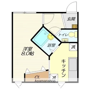 カレッジハウスABE A棟【105号室】の間取り