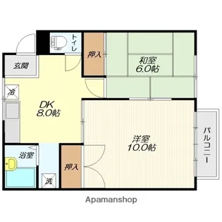 サニーハイツ南栄【203号室】の間取り