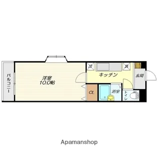 K.U.D ウエストゲート【207号室】の間取り