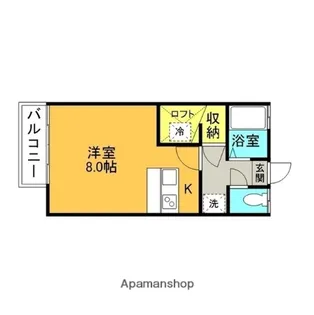 Rグレー(南棟)【103号室】の間取り