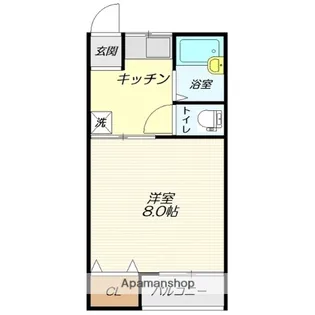 BーUNIT4【105号室】の間取り