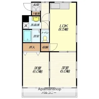 グリーンフィールド吉原【311号室】の間取り