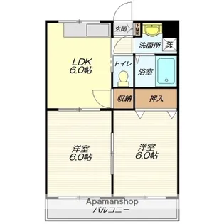 グリーンフィールド吉原【312号室】の間取り