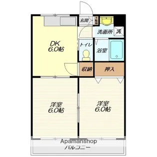 グリーンフィールド吉原【115号室】の間取り