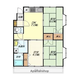 ベルリヴァーハウス【103号室】の間取り