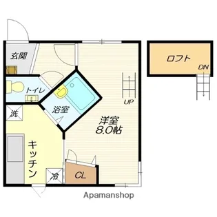 カレッジハウスABE C棟【202号室】の間取り