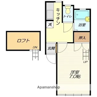 チムニーハイツ【102号室】の間取り