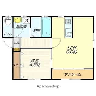 ル・ソレイユ【202号室】の間取り