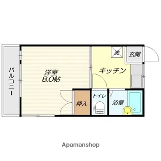 BーUNIT1【103号室】の間取り