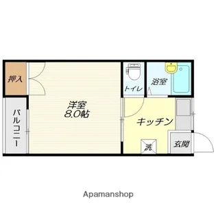 BーUNIT2【106号室】の間取り