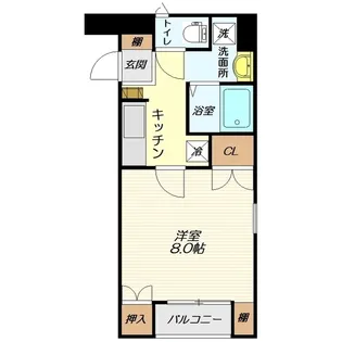 CHARMANTやまびこ【201号室】の間取り