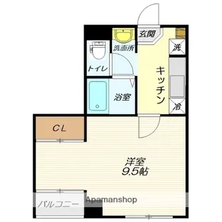 CHARMANTやまびこ【402号室】の間取り
