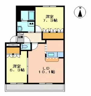 パルティール成沢【1階】の間取り